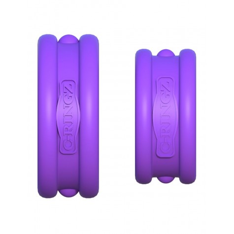 Набор из двух фиолетовых эрекцонных колец Max Width Silicone Rings