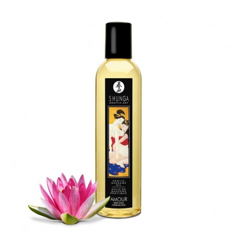 Массажное масло с ароматом цветков лотоса Amour Sweet Lotus - 250 мл.