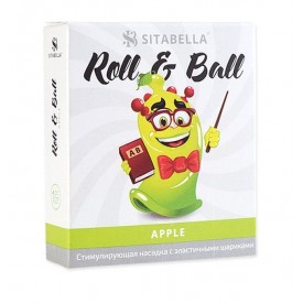 Стимулирующий презерватив-насадка Roll & Ball Apple